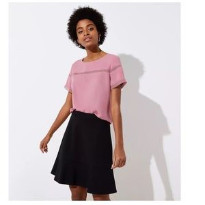 Loft Black Ponte Flippy Skirt - Size M